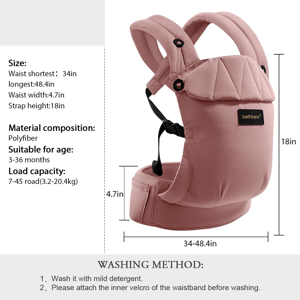 BethBear pink foldable neck pad supports baby's neck for comfort