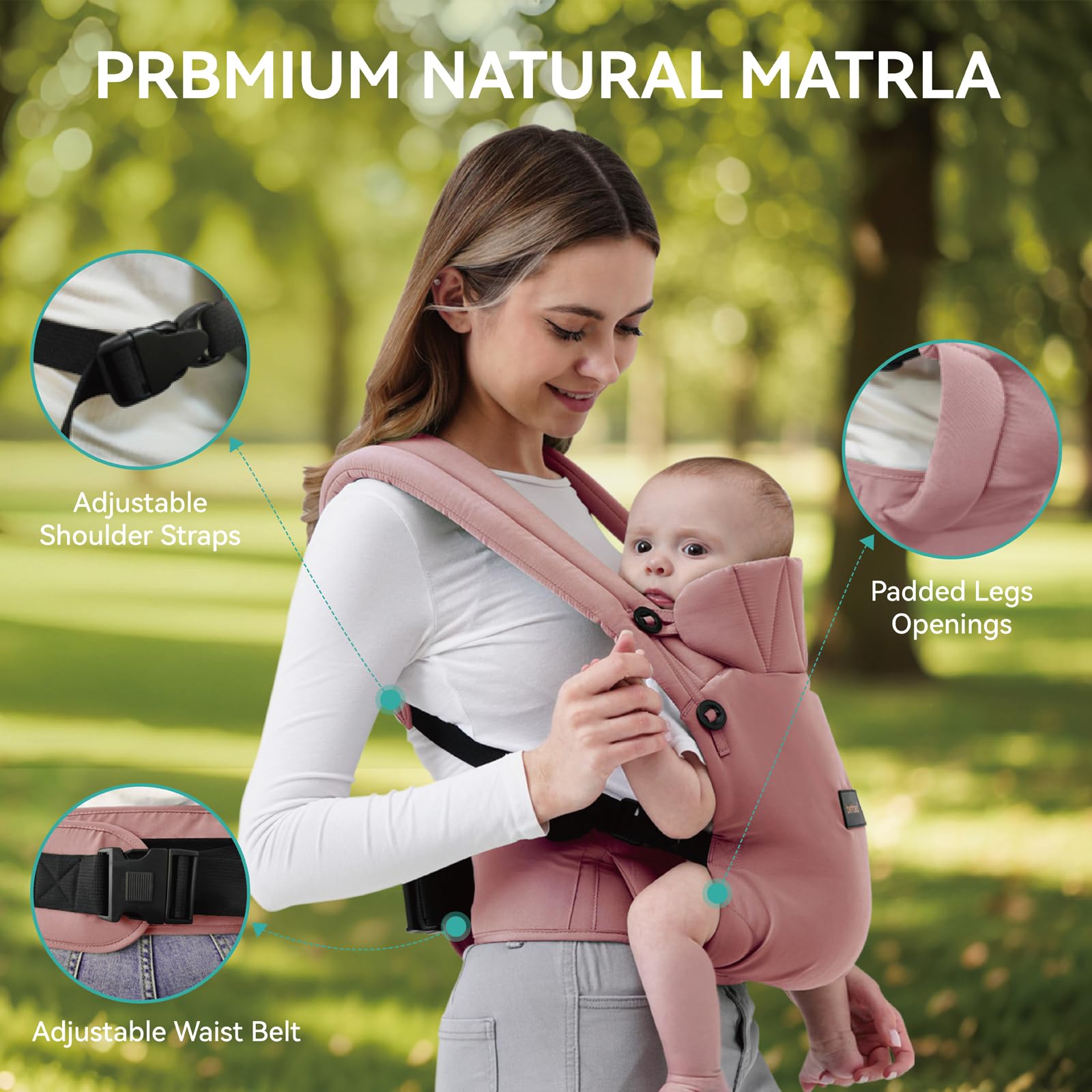 BethBear pink everyday-use carrier suitable for daily activities