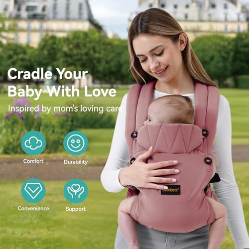 BethBear pink newborn-wearing view highlighting breathable fabric