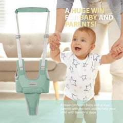 BethBear back-protection walking harness reduces parent bending during practice