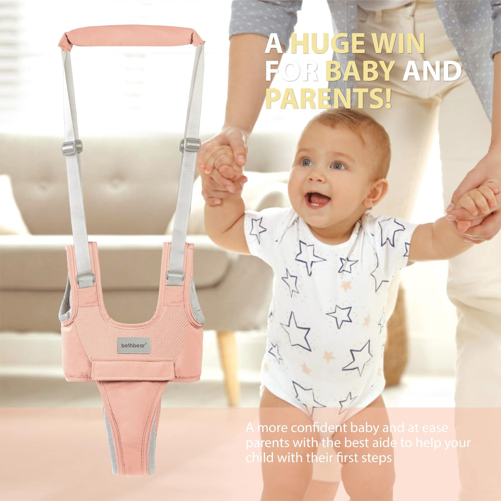 BethBear parent back support feature reduces bending during walks