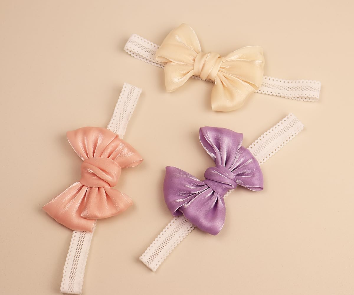 Bethynas purple lace bowknot headband suitable for birthdays and events