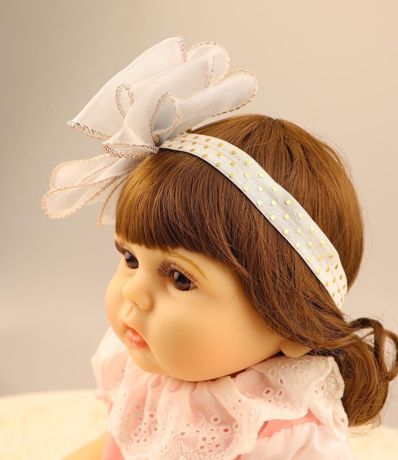 Bethynas baby headband gray, breathable and skin friendly for infants
