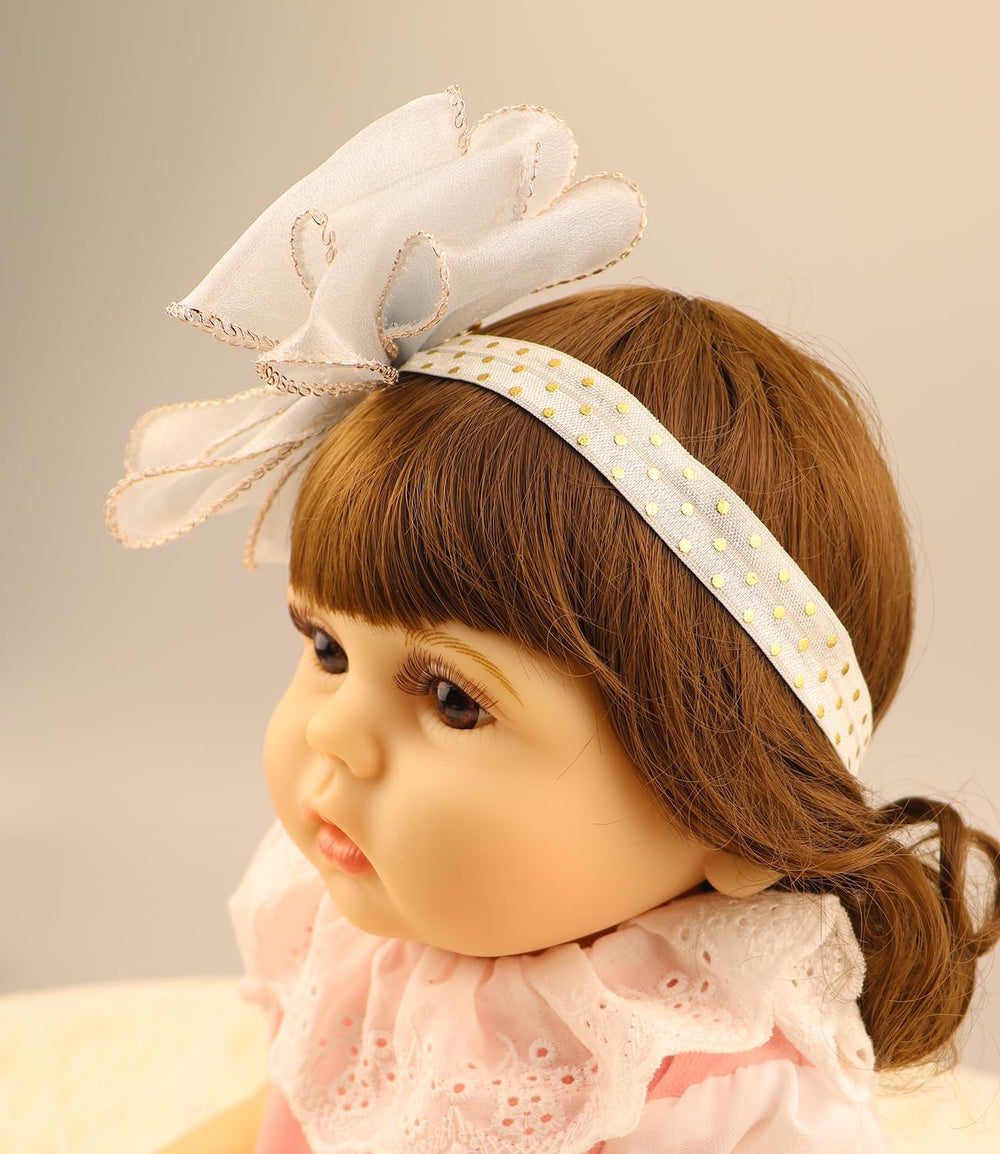 Bethynas baby headband gray, breathable and skin friendly for infants