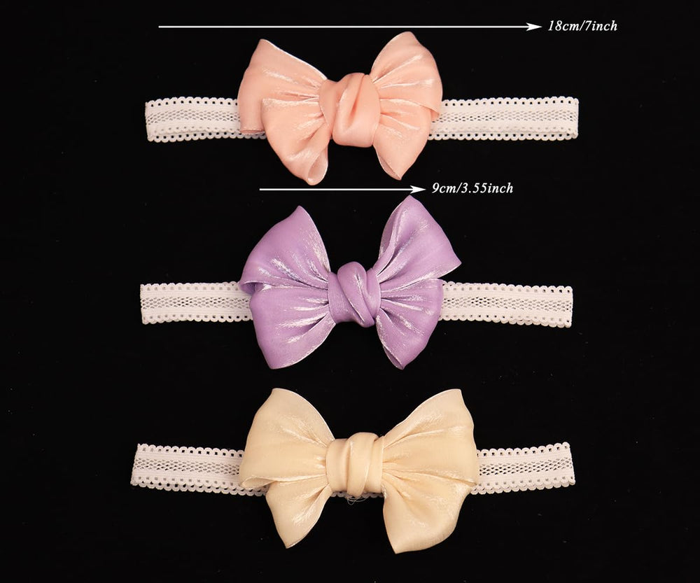 Bethynas glitter bowknot headband lightweight and breathable for warm days