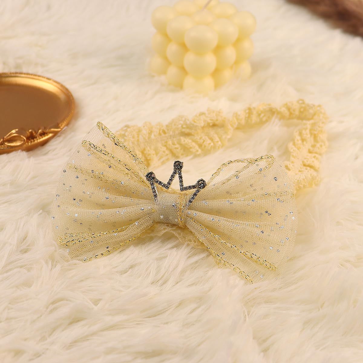 Bethynas soft cotton elastic headband in beige, skin-friendly and comfortable.