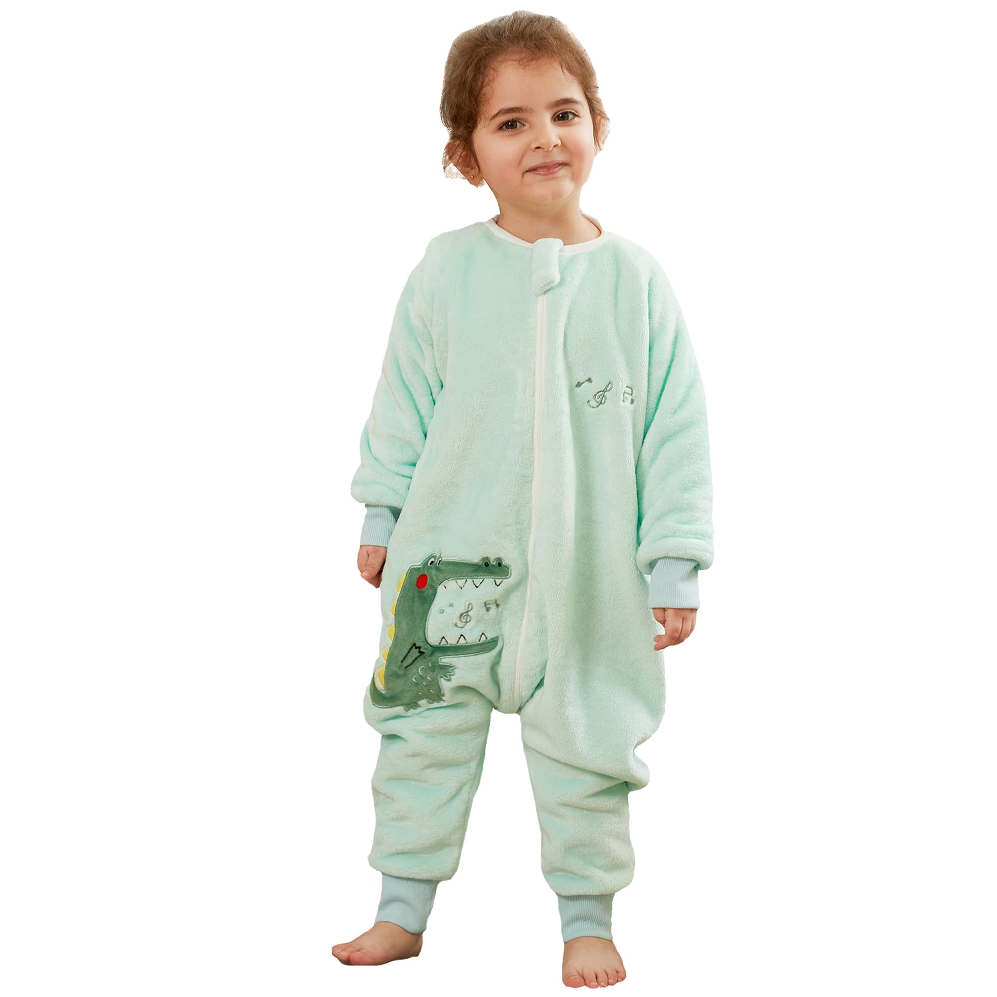 BETTERFUN baby sleeping bag in green with soft material for breathable warmth.