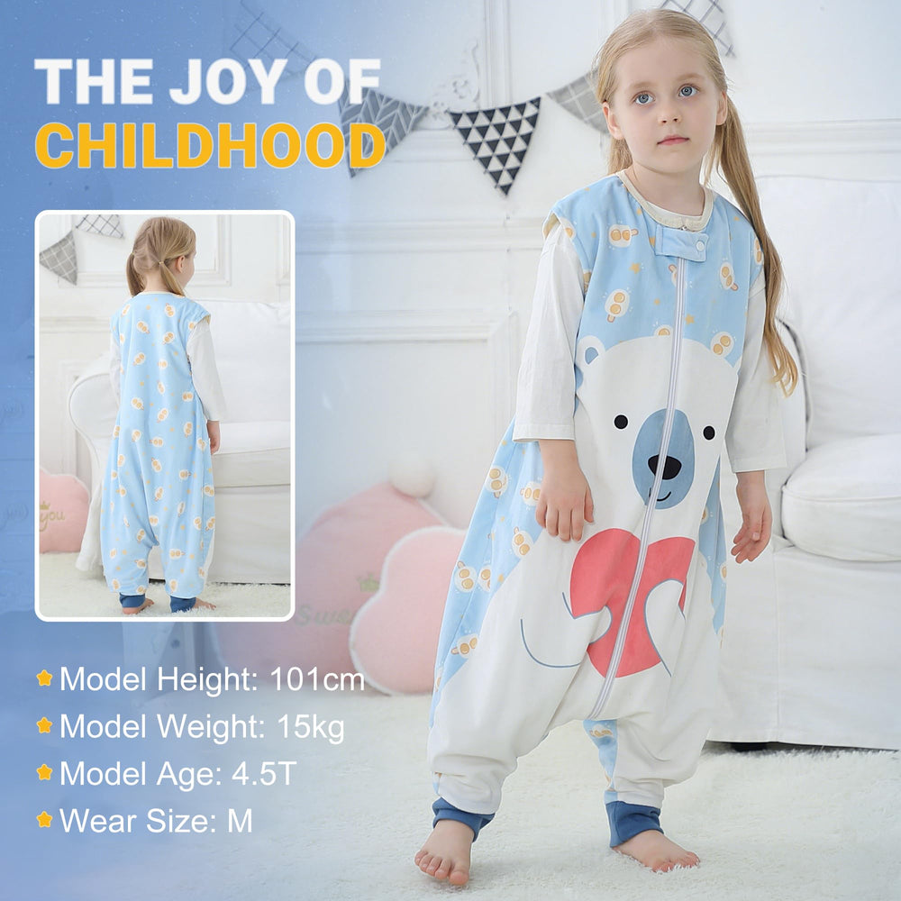 BETTERFUN footed design demonstrates full-body warmth while crawling