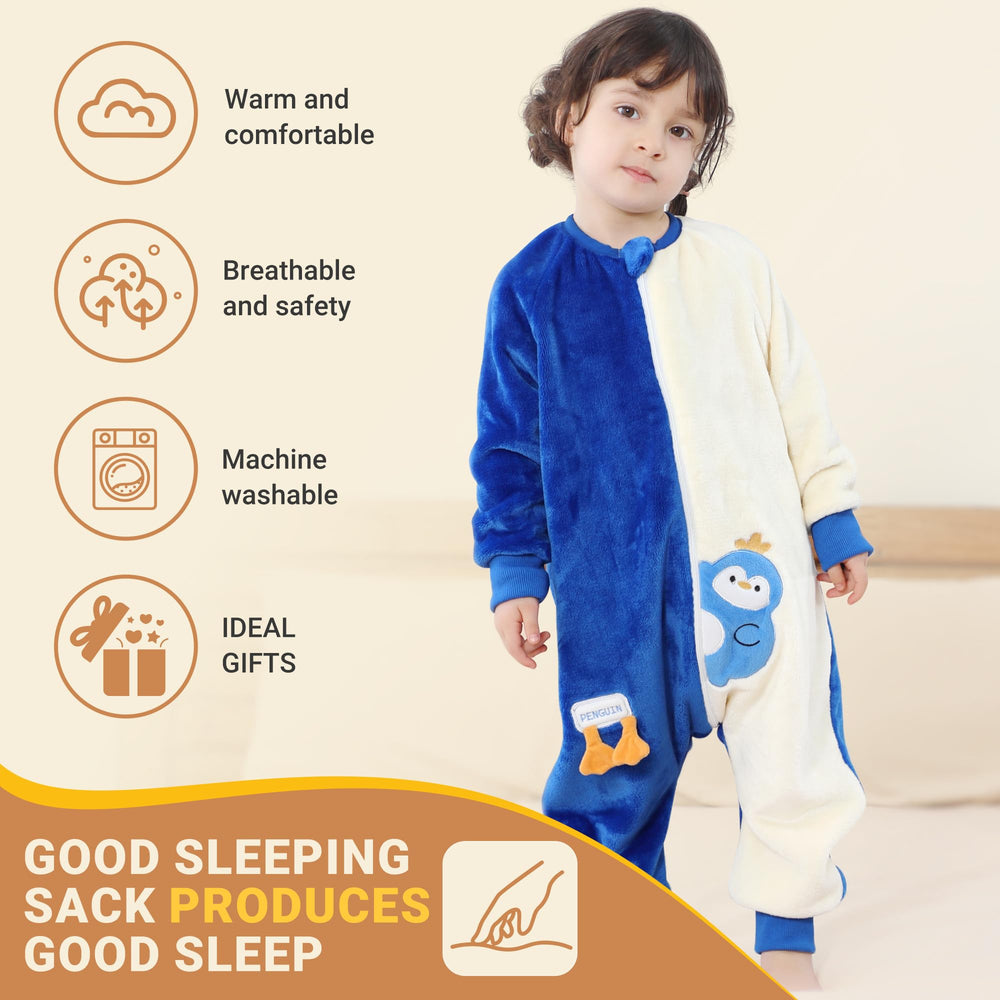 BETTERFUN Penguin Sleeping Bag footed design keeps feet warm during movement