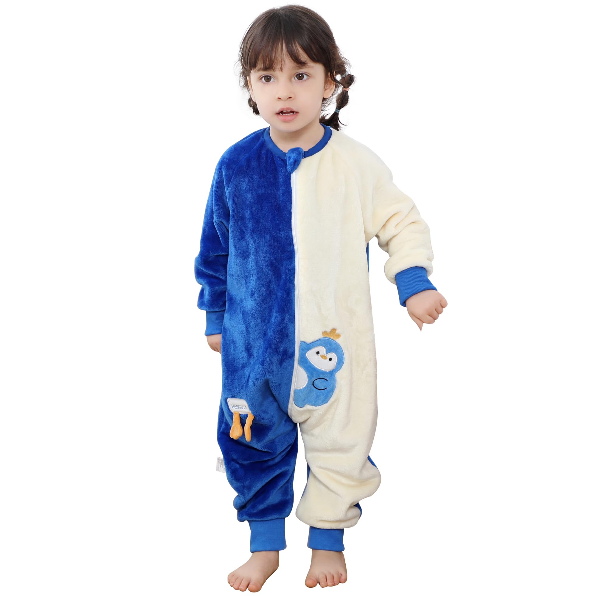 BETTERFUN Penguin Sleeping Bag front view showing breathable fabric for indoor naps