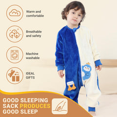 BETTERFUN penguin sleeping bag with split-leg design enables crawling and standing