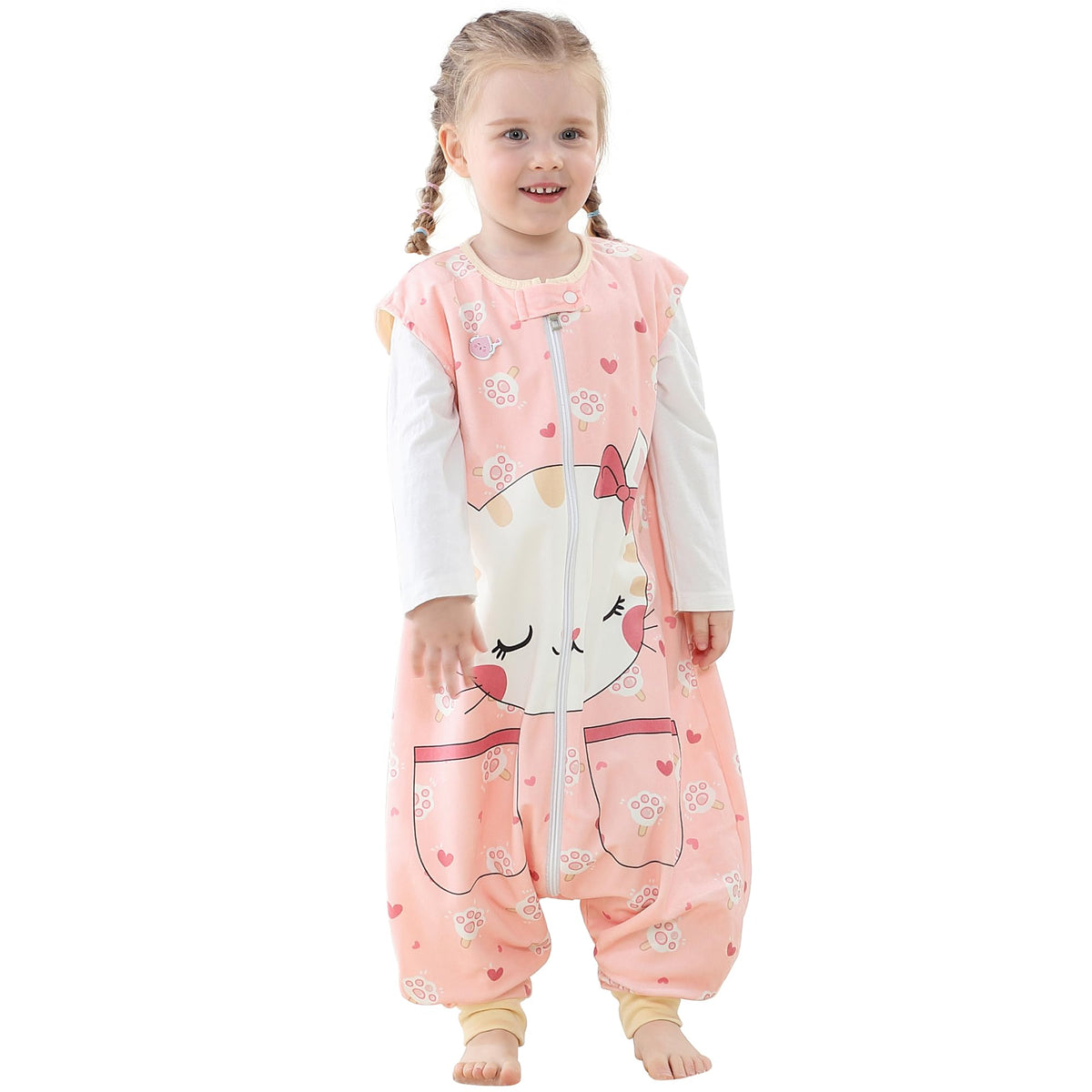 BETTERFUN toddler sleeping sack with feet cozy, foot coverage for safe exploration