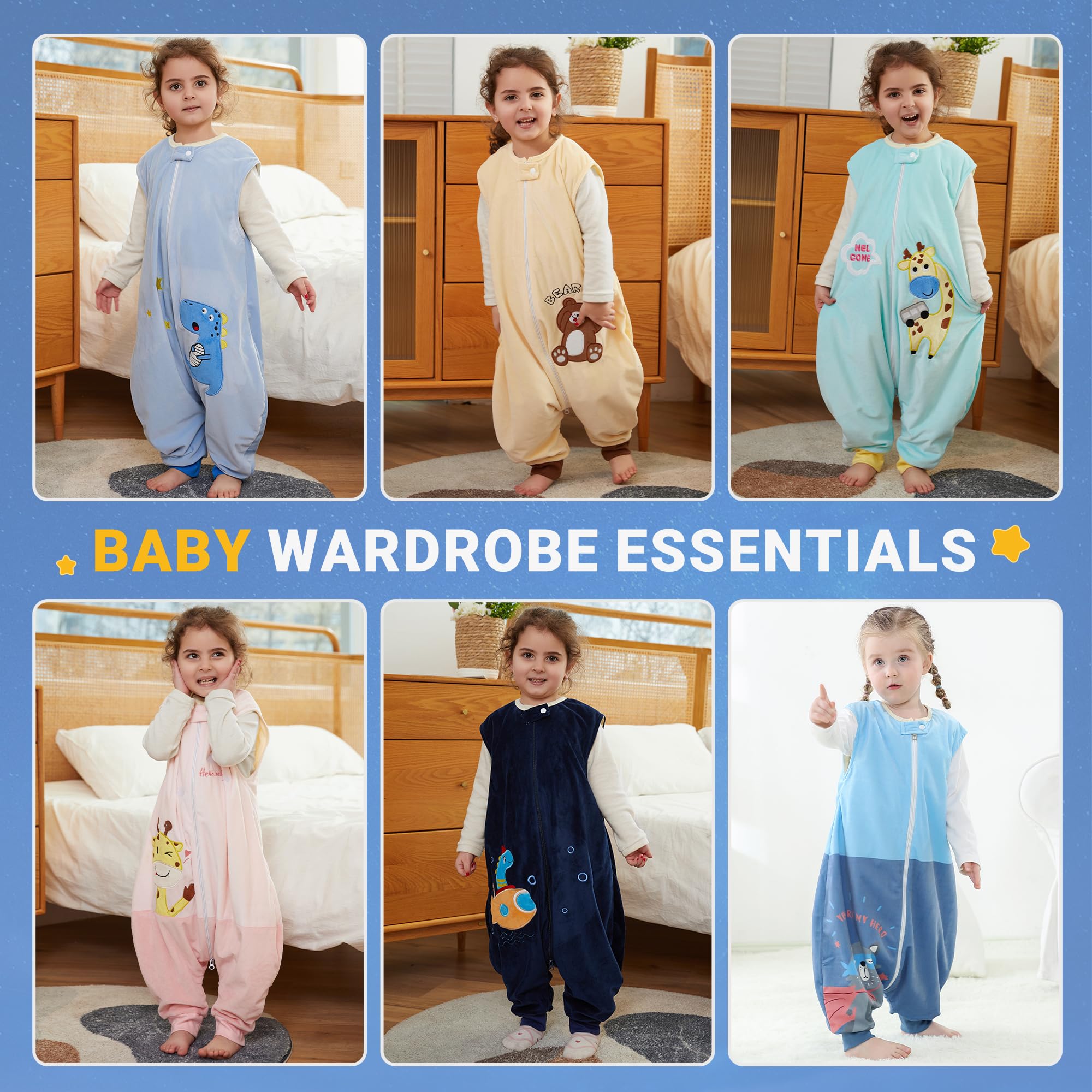 BETTERFUN pink giraffe sleeping sack adds cute style while keeping legs warm.
