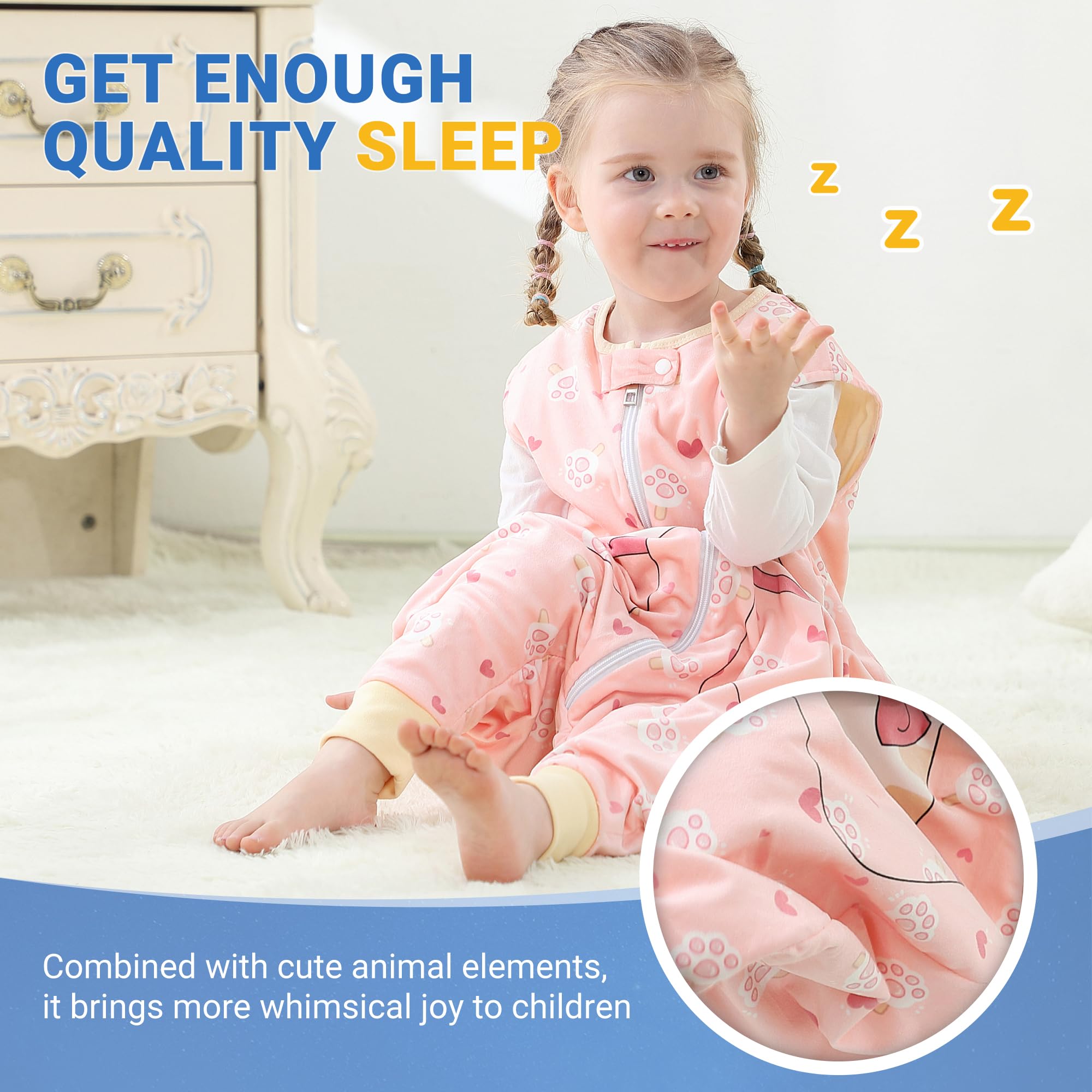 BETTERFUN sack with roomy crotch area supports comfy naps and playtime