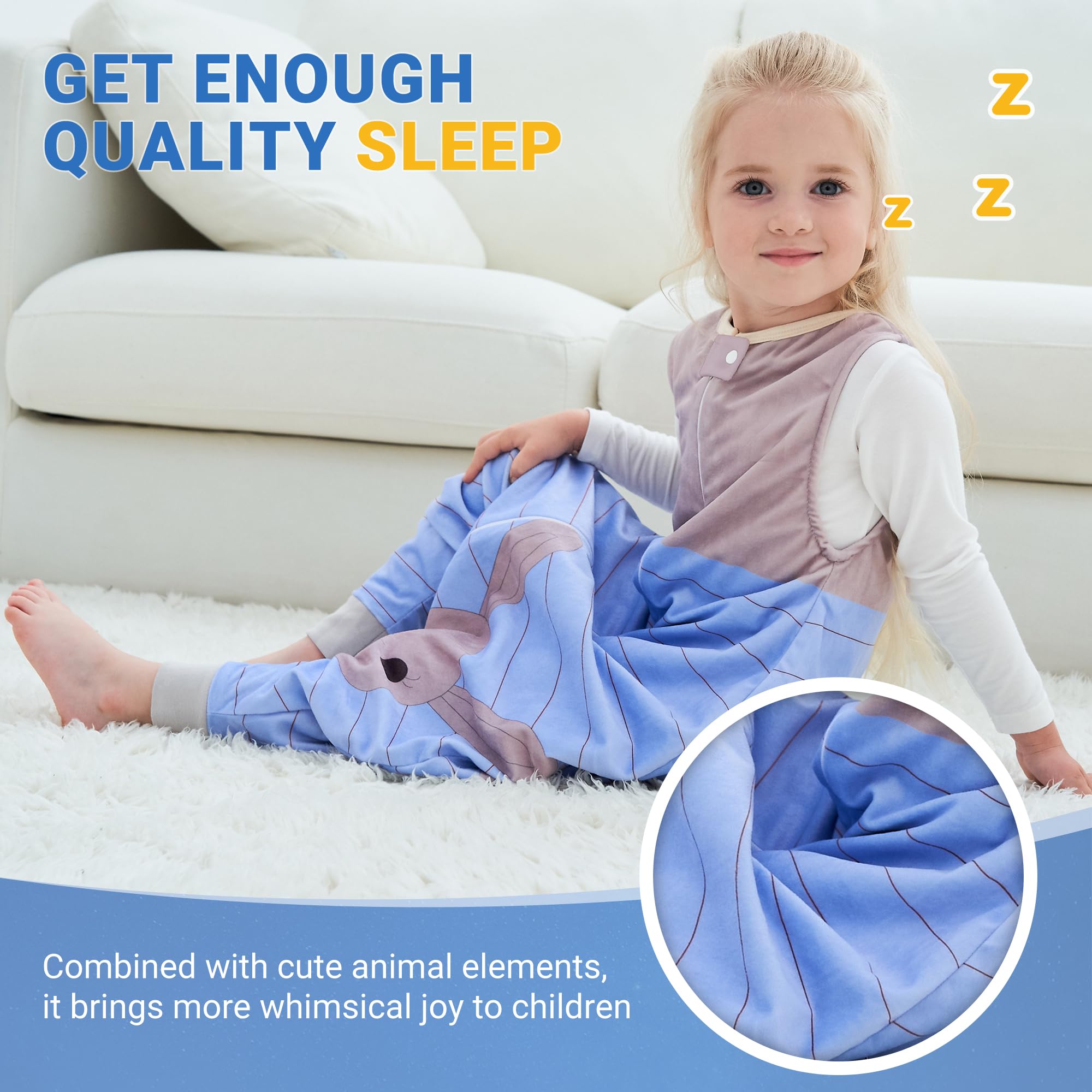 BetterFUN split-leg design supports crawling and walking safely.