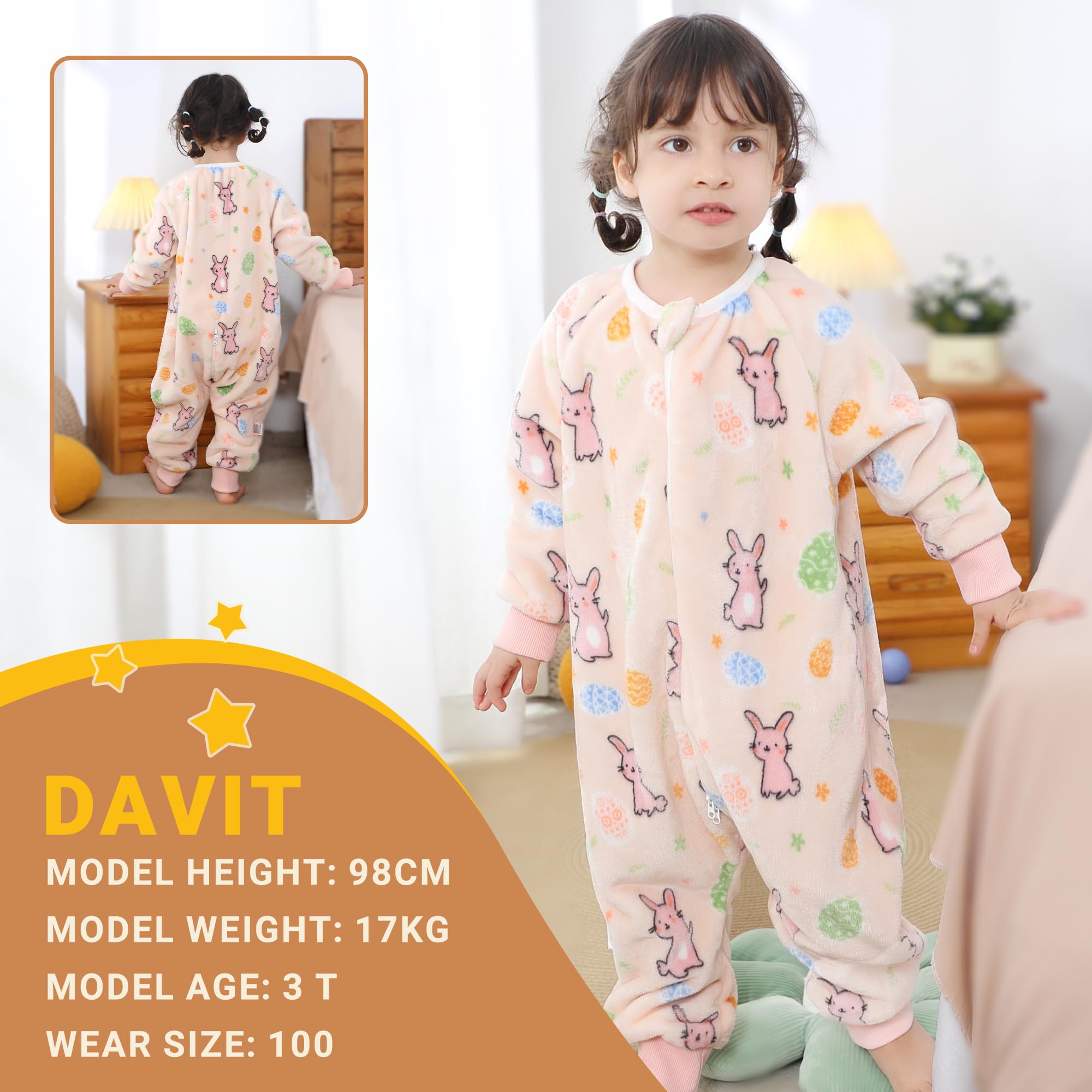 BETTERFUN Two-Way Zipper Sleeping Bag for quick diaper changes