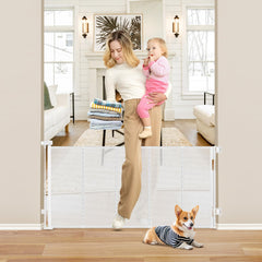 BETERTEK reinforced 26-inch tall step-over gate showing edge-to-edge mesh.