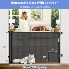 BETERTEK retractable gate with durable mesh resisting claws and daily wear.