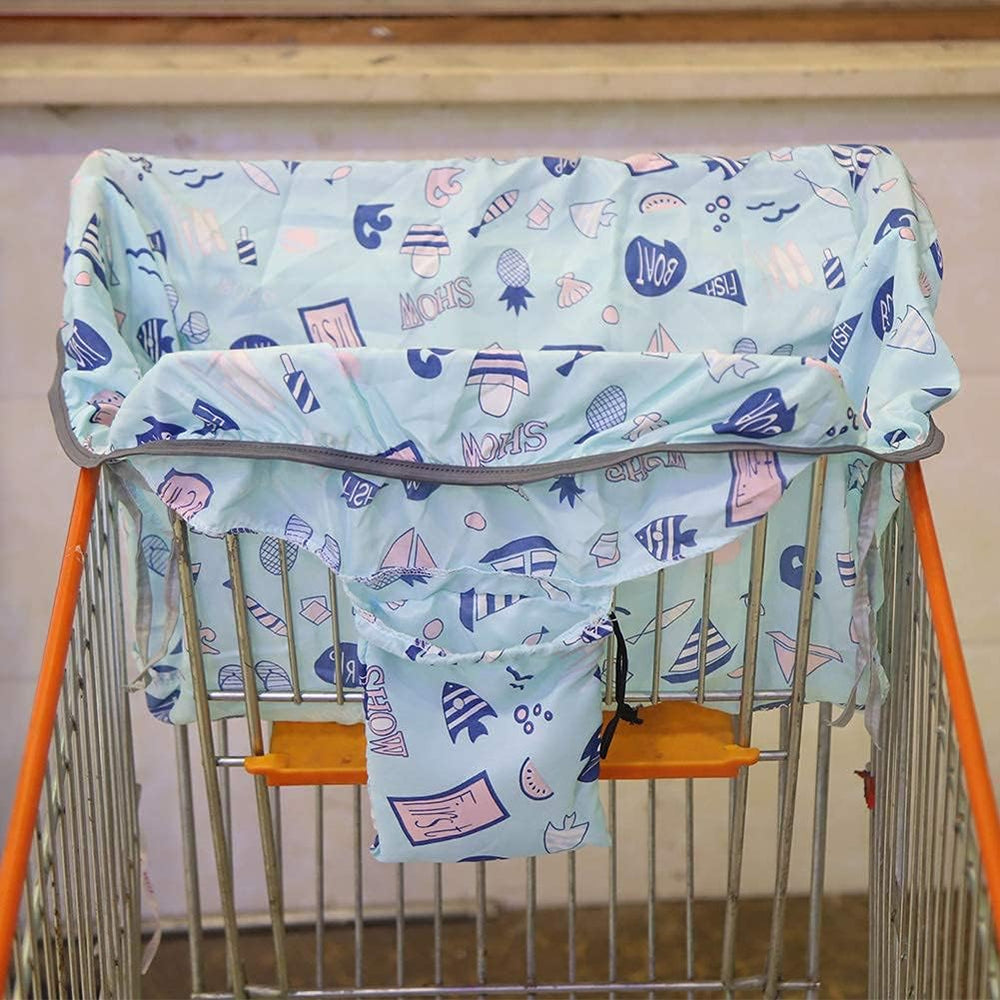 Beufee cart protector blue easy to clean after shopping trips