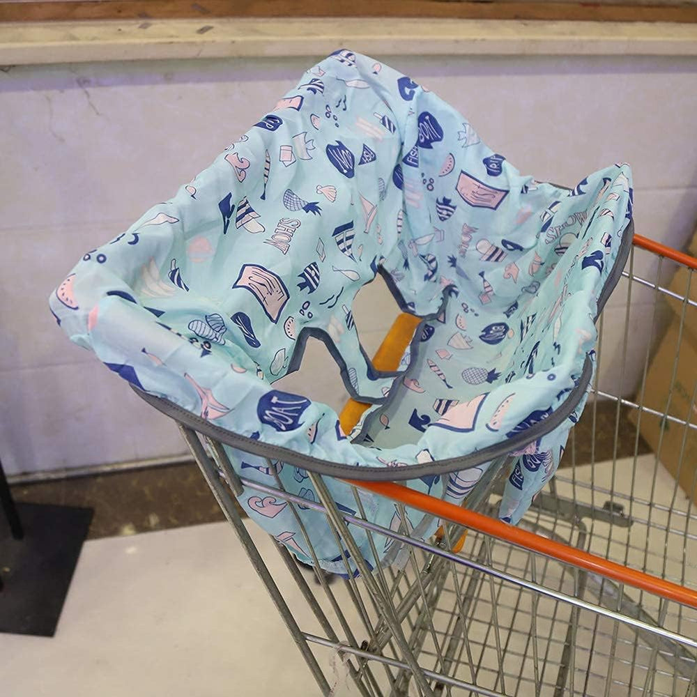 Beufee foldable cart cover blue travel-friendly design for on-the-go shopping