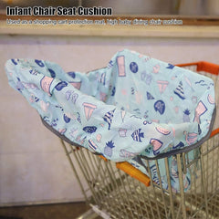 Beufee grocery cart cover blue with storage pocket for toys and essentials
