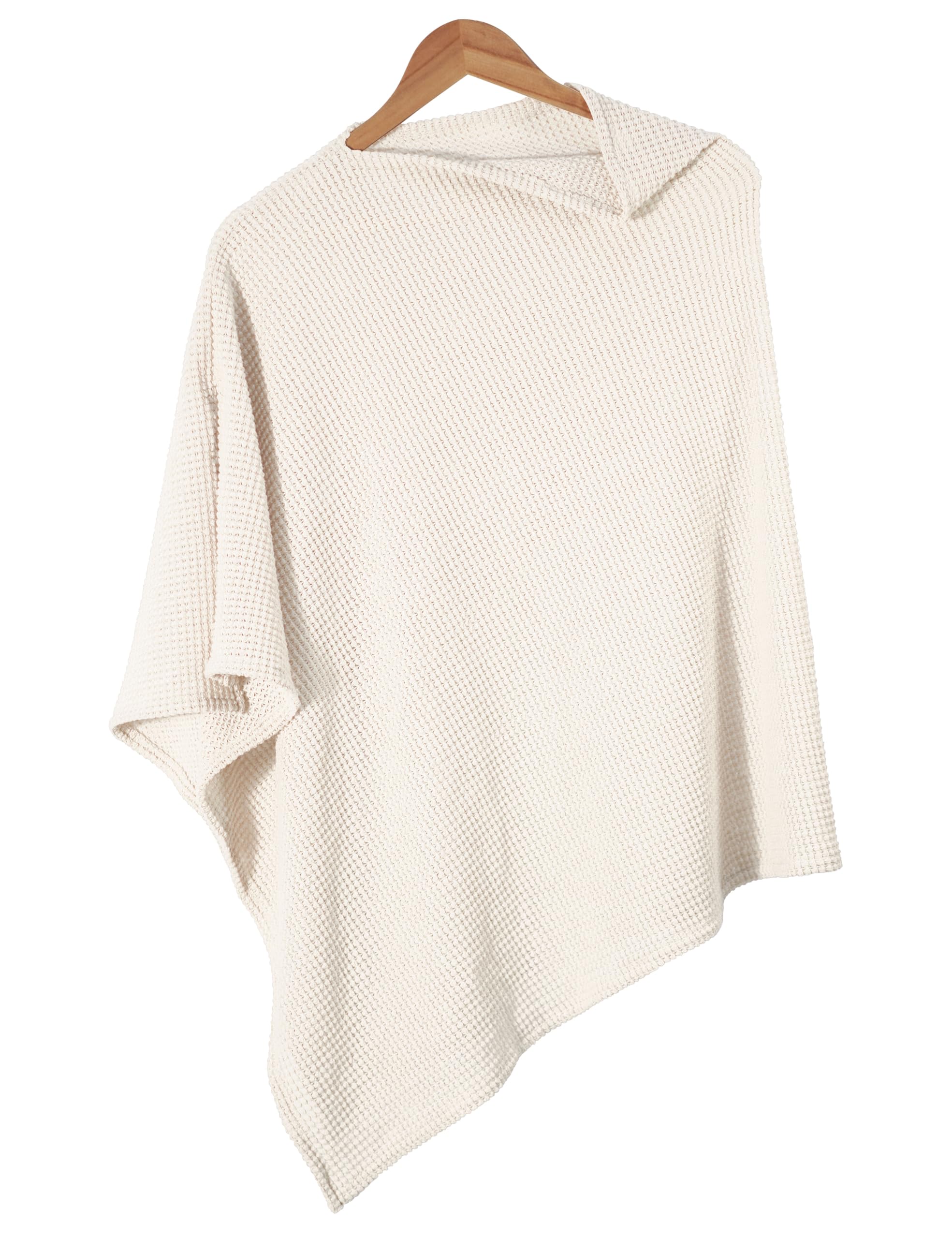BEWDIO Beige Nursing Cover fabric closeup highlights breathable knit for comfort.