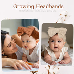 BEWDIO green headband worn on a smiling baby girl for photos