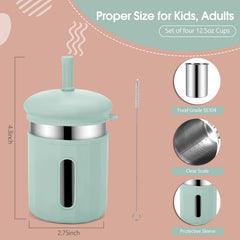Beyoung silicone-sleeve cup offers durable grip and drop resistance for active kids.