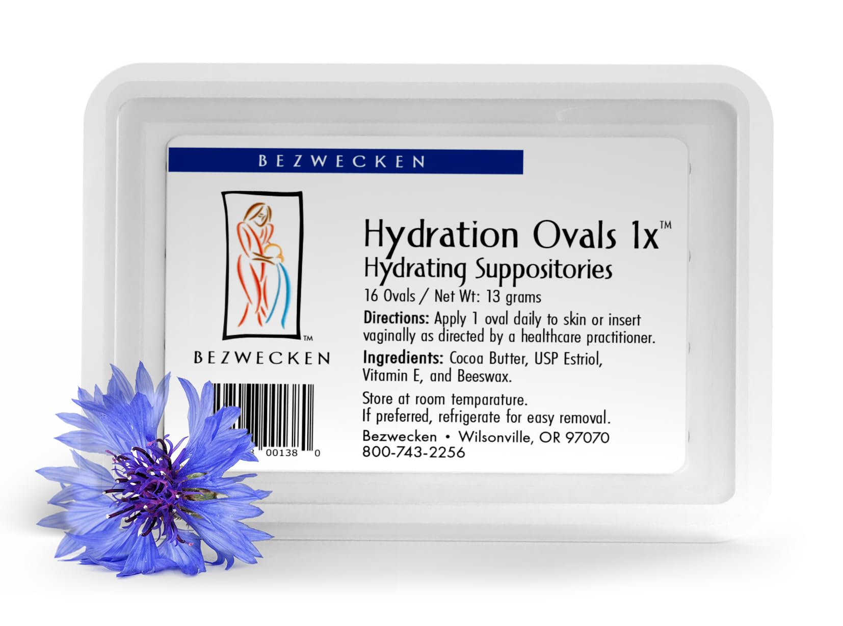 Bezwecken Hydration Ovals packaging image showing convenient, paraben-free moisture care.