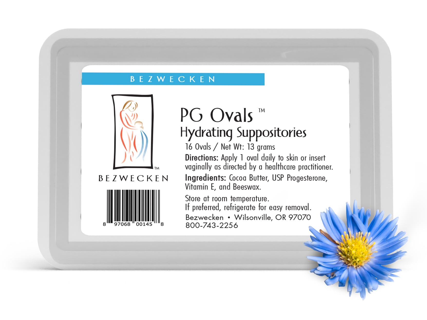 Bezwecken PG Ovals packaging showing 16-oval tray for easy storage and potency