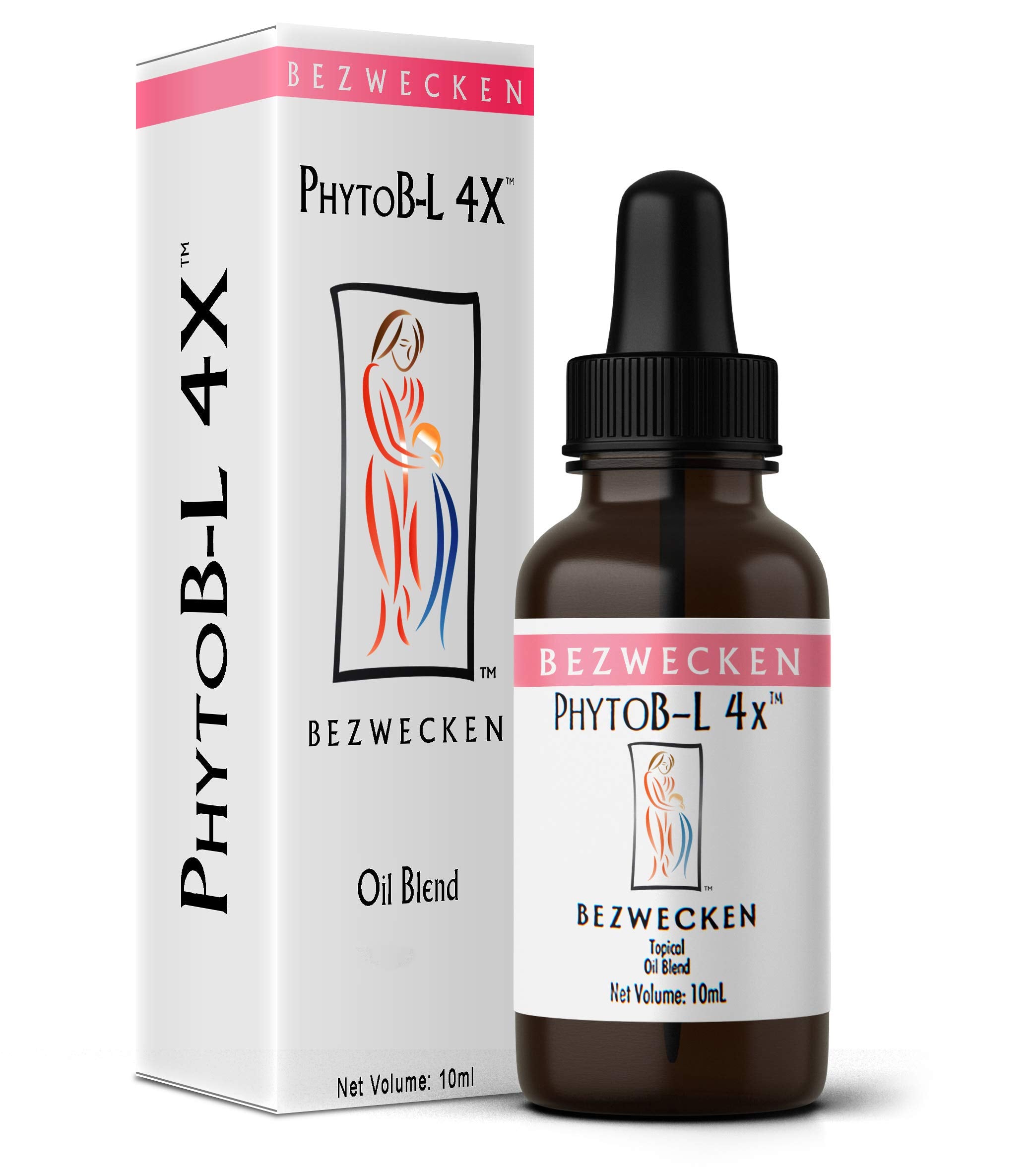 Bezwecken PhytoB-L 4x bottle shot; paraben-free topical oil blend for menopause comfort.