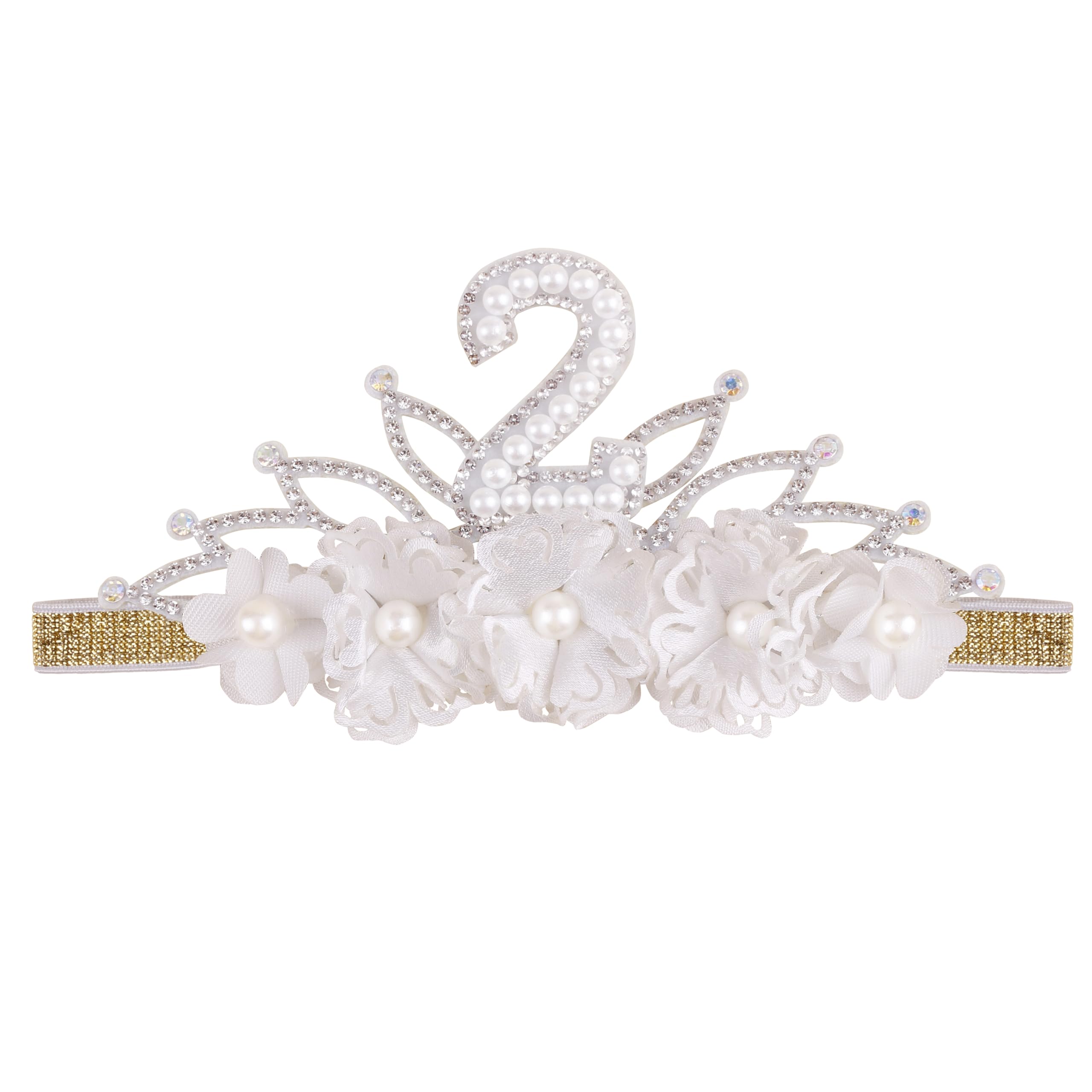 BFNAAgirl digital birthday crown worn by a baby girl in a photoshoot.