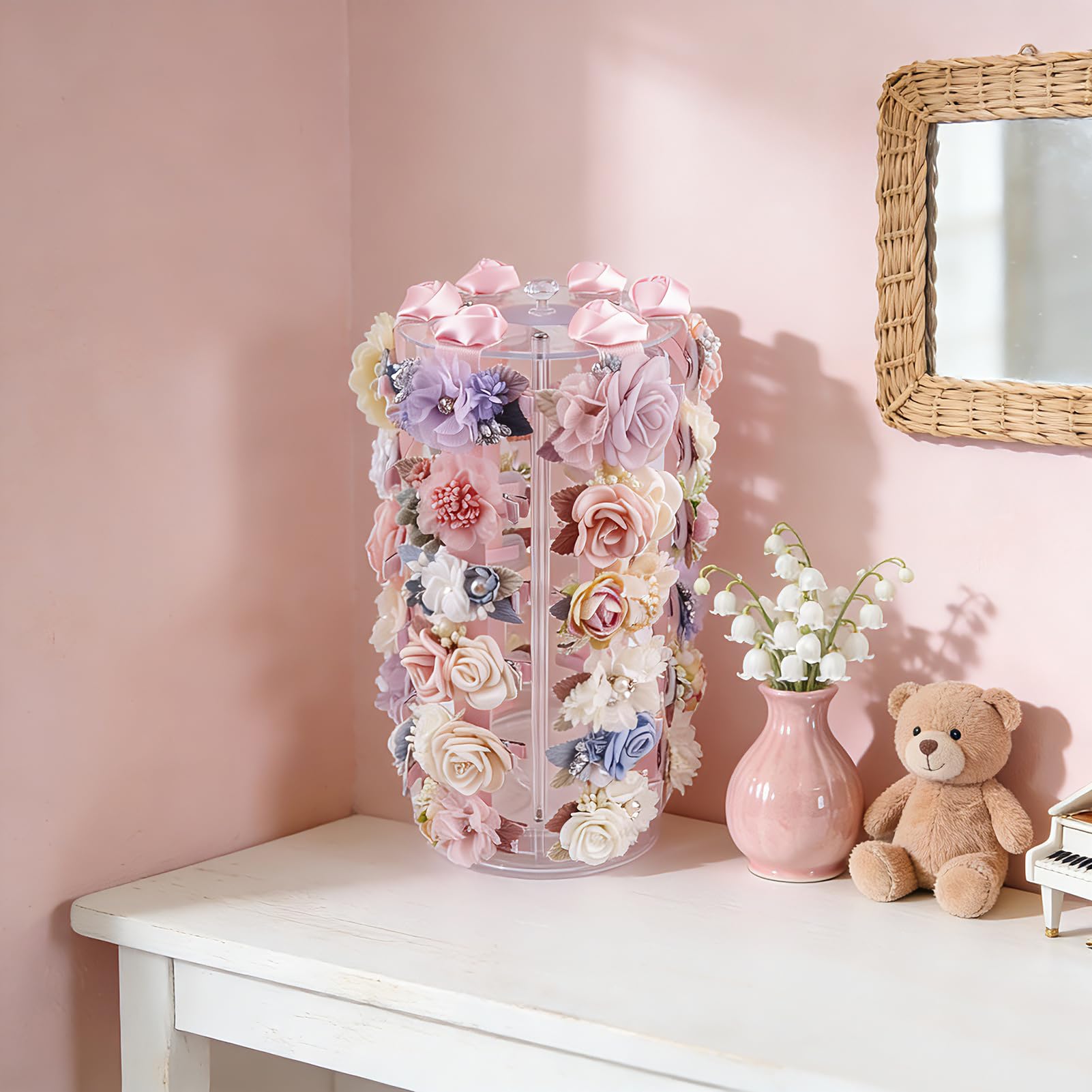 BFNAAgirl frosted acrylic base provides stable, gentle storage.