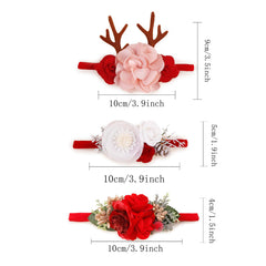 BFNAAgirl three-piece headband set with adorable floral styles for photos
