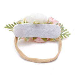 BFNAAgirl back-pad floral headband with cotton backing, soft elastic for mark-free wear