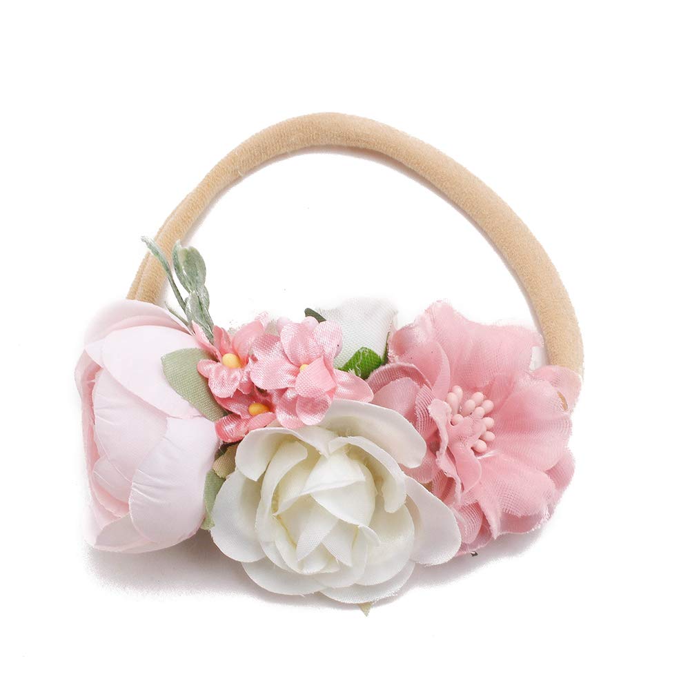 BFNAAgirl stretch floral headband, versatile for various hairstyles and sizes