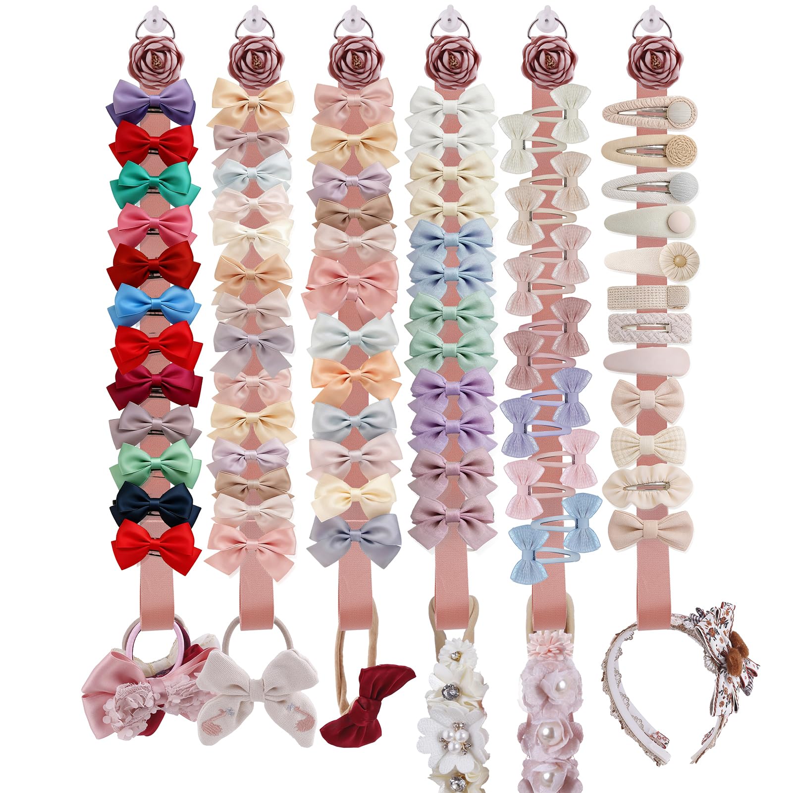 BFNAAgirl bow holder wall mount keeps bows neatly organized.