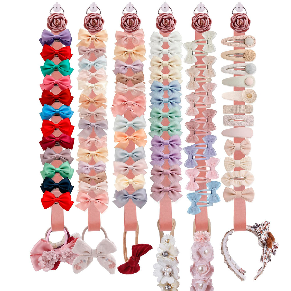 BFNAAgirl bow holder wall mount keeps bows neatly organized.