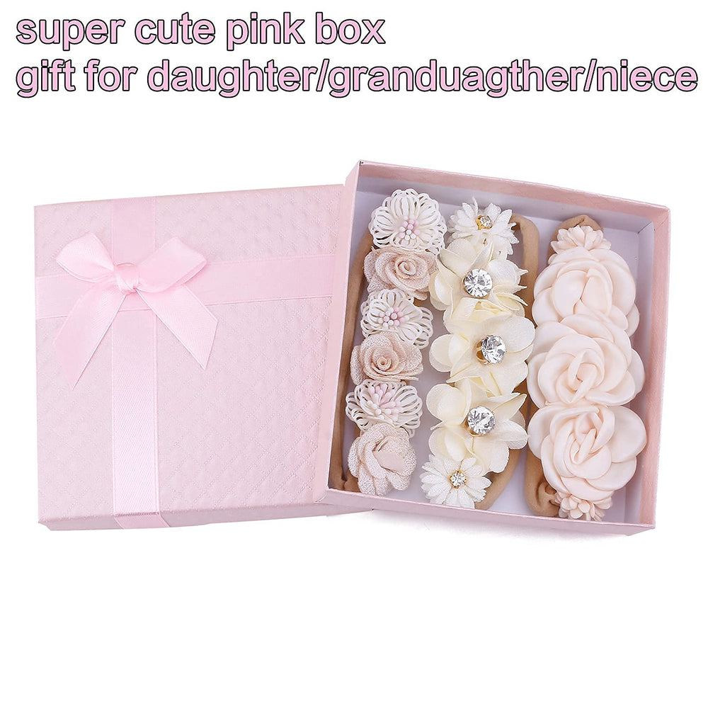 BFNAAgirl delicate rhinestone flower details on each crown.