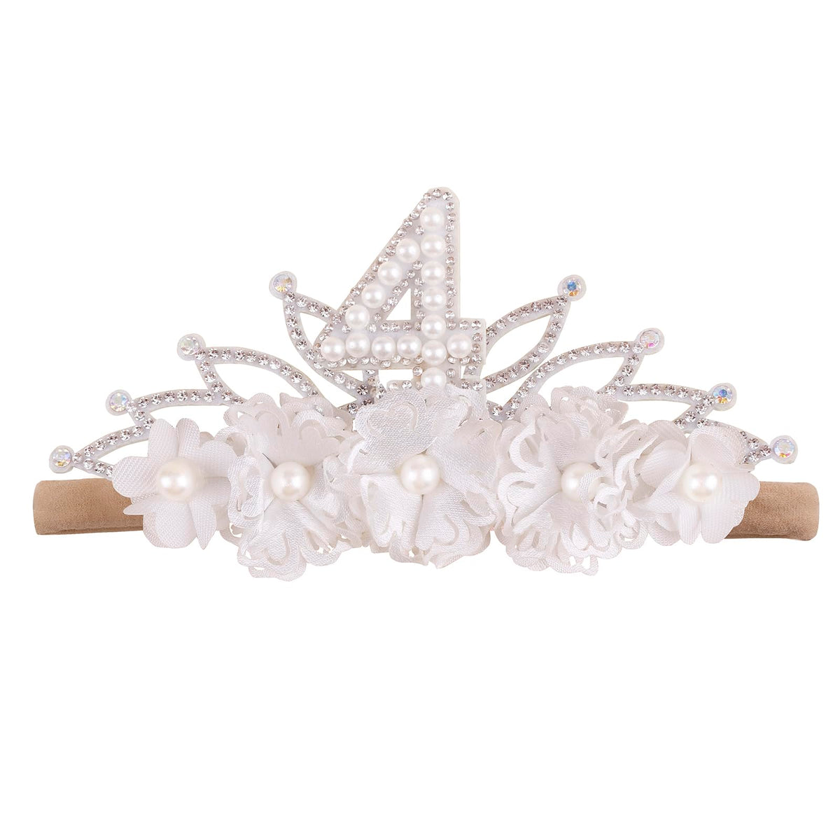 BFNAAgirl digital birthday crown headband for baby girls, ideal for photos.