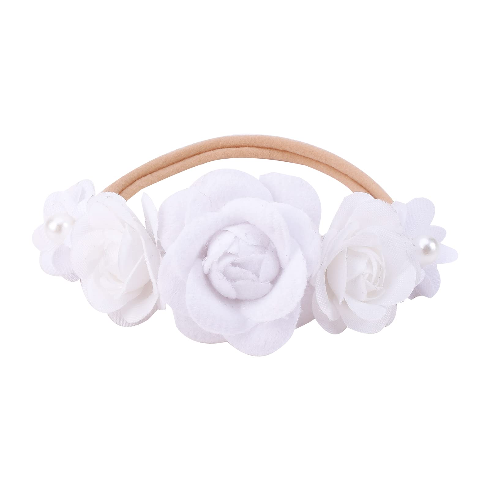 BFNAAgirl flexible floral headband pairs with any hairstyle.