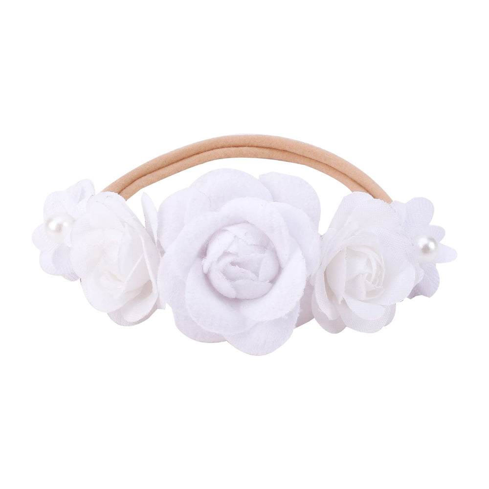 BFNAAgirl flexible floral headband pairs with any hairstyle.