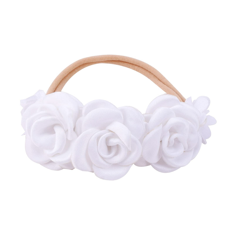 BFNAAgirl rhinestone-embellished floral headband shines in portraits and occasions.