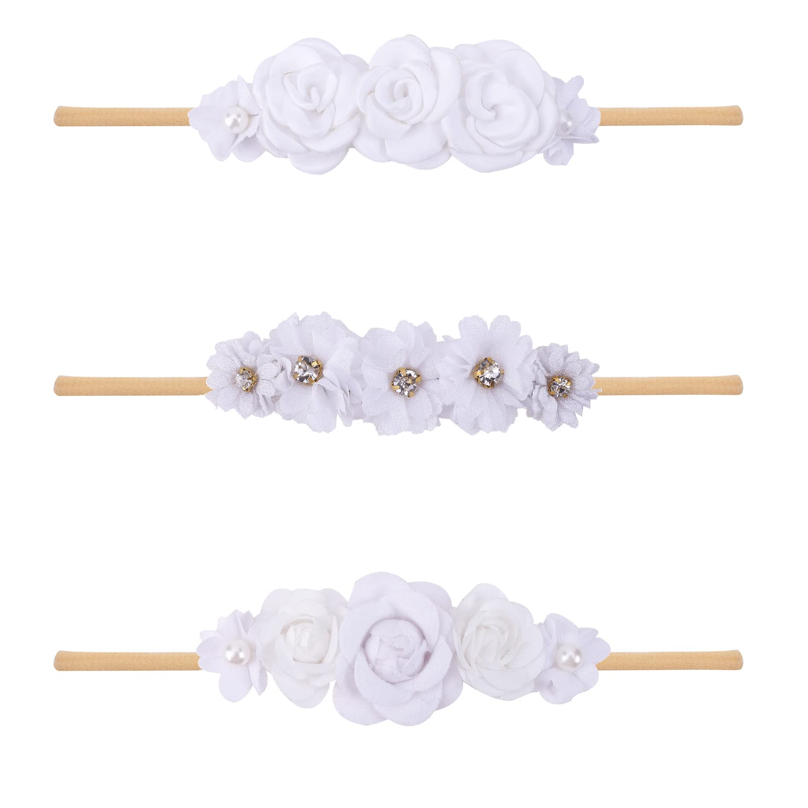 BFNAAgirl floral headband with rose-style petals adds cute charm to everyday outfits.