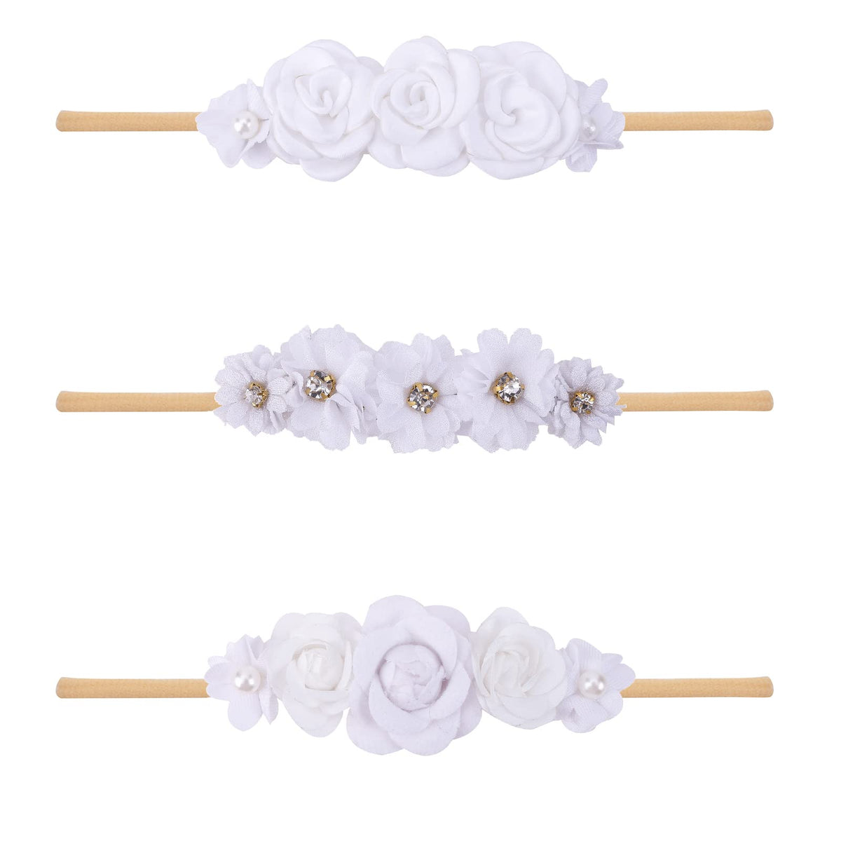 BFNAAgirl floral headband with rose-style petals adds cute charm to everyday outfits.