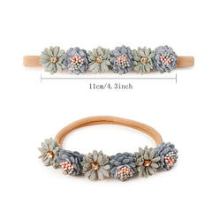 BFNAAgirl flower crown back with cotton pad for gentle wear.