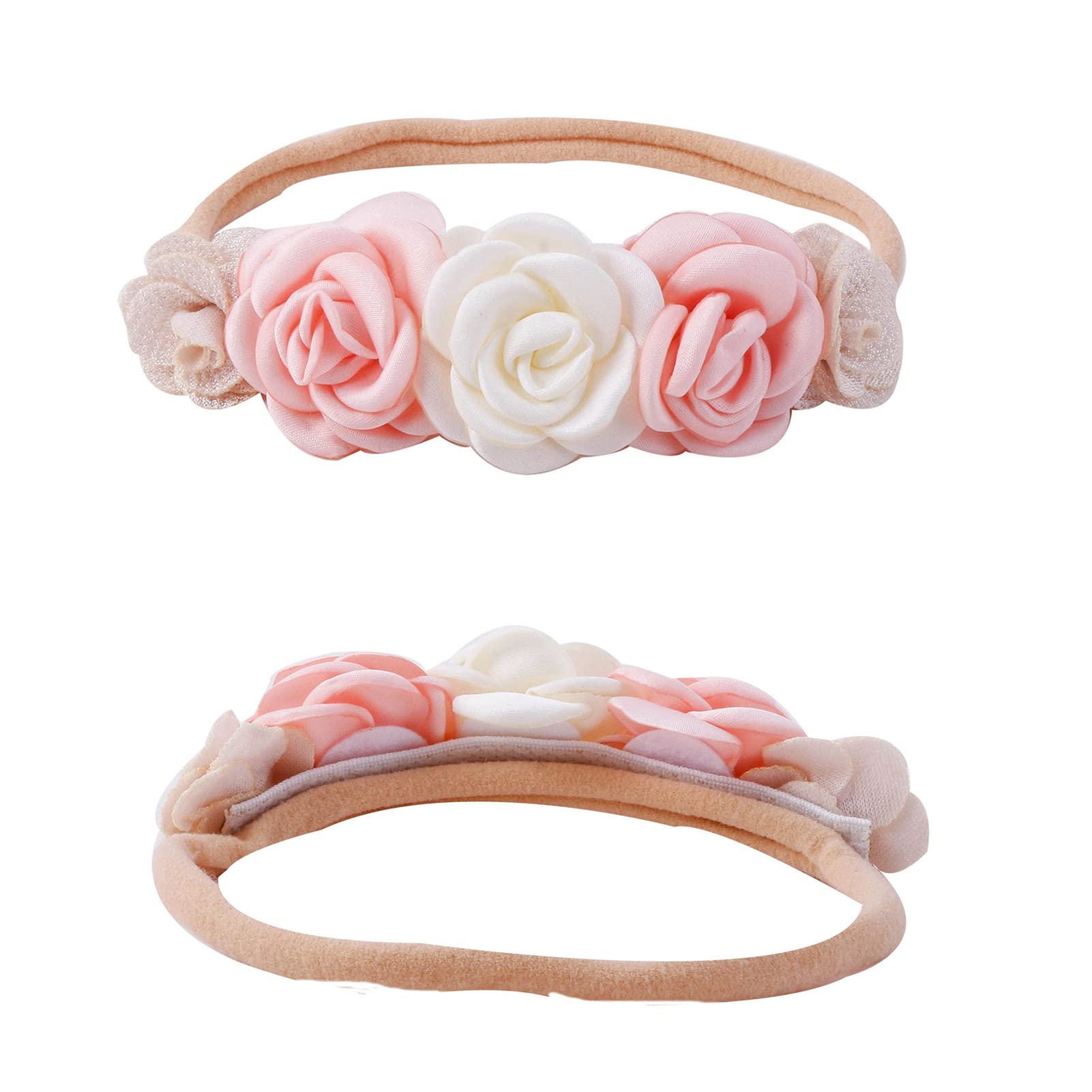 BFNAAgirl flower crown with back cotton pad for all-day comfort