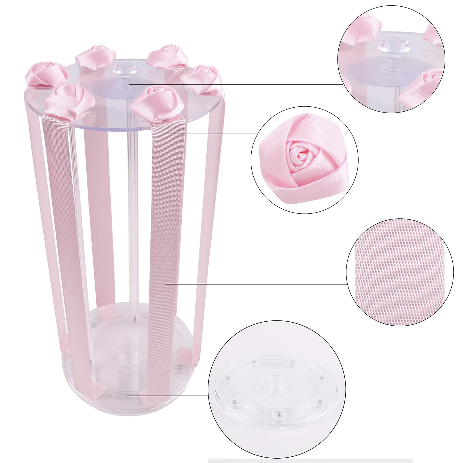 BFNAAgirl pink hair bow organizer offers easy daily access.