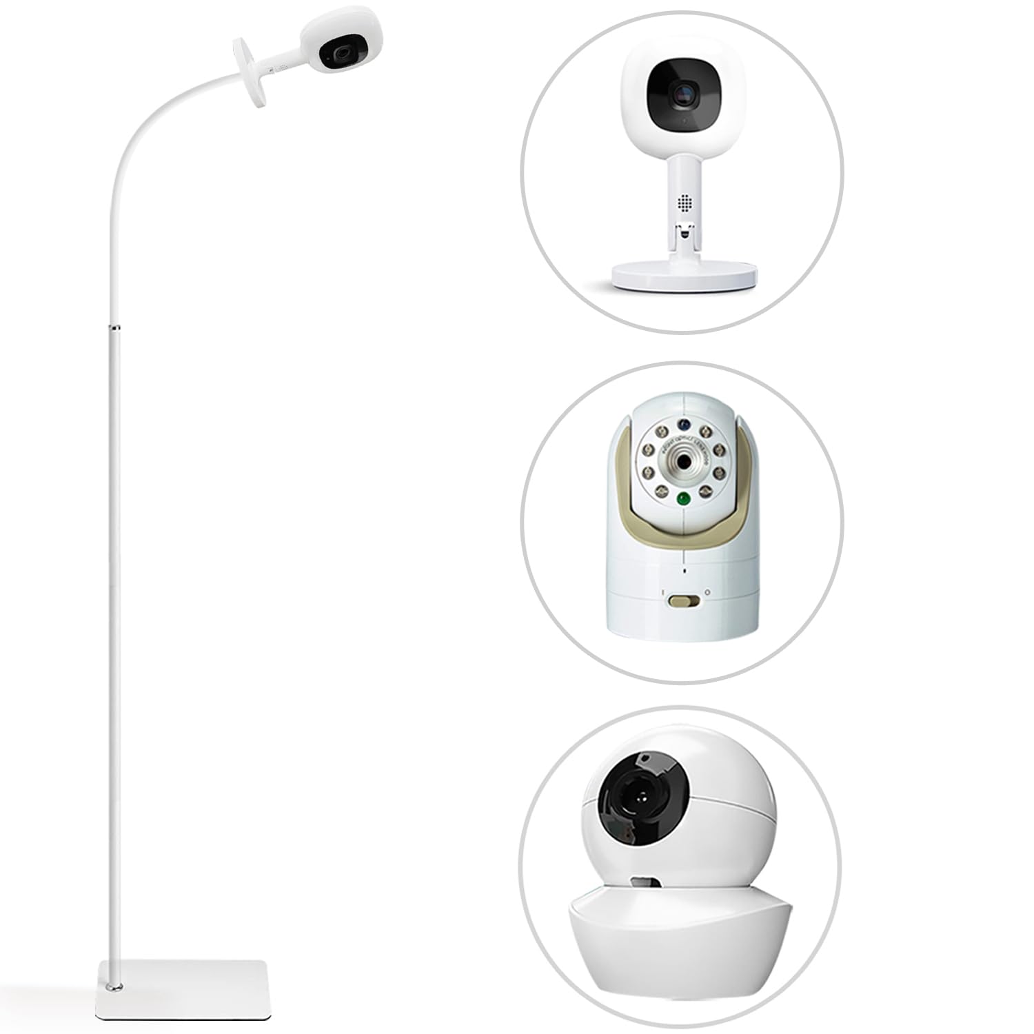BFYTN 67-inch adjustable height floor stand ensuring flexible monitor positioning for clear baby visibility