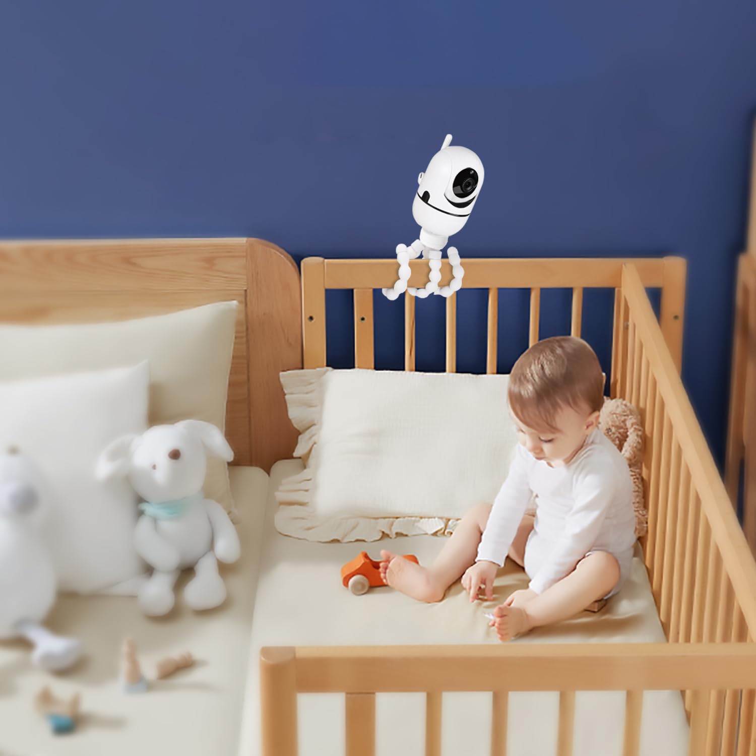 BFYTN adjustable-angle design lets you fine-tune the crib corner view.